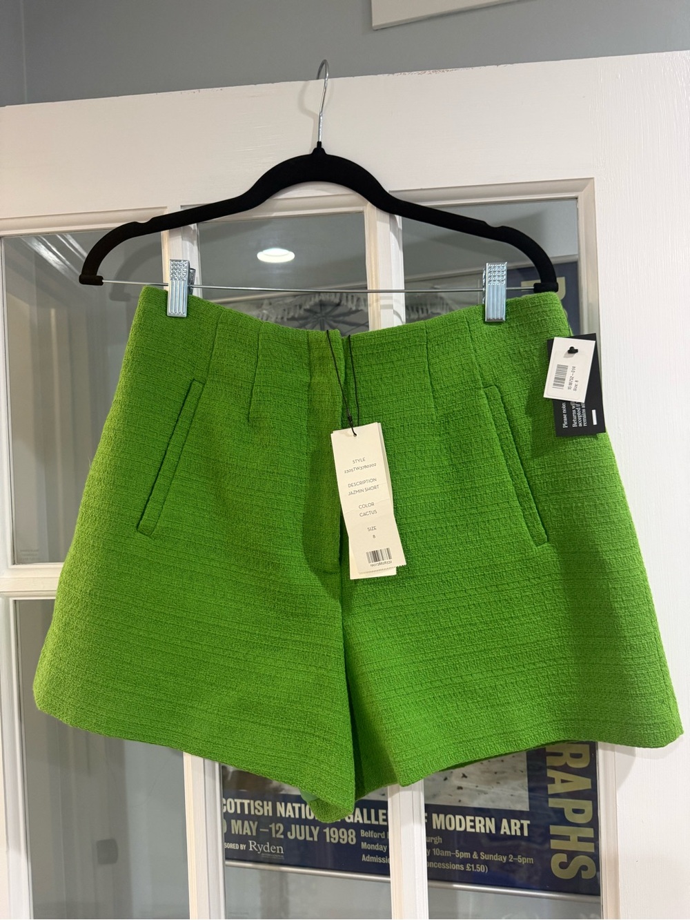 NWT Veronica Beard Jazmin tweed shorts - cactus (Kelly green) 8